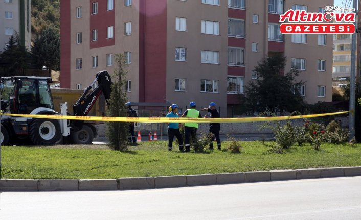 Kastamonu'da elektrik altyapı çalışması sırasında doğal gaz borusu delindi