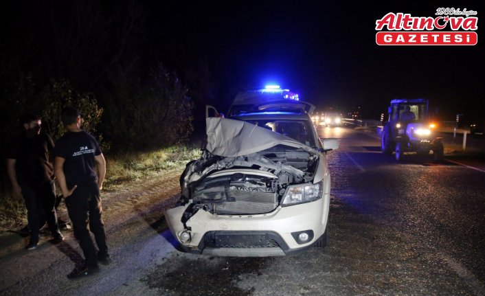 Kastamonu'da otobüs ve cipin kara yolunda çarptığı 3 inek telef oldu