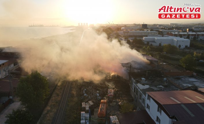 Samsun'da kereste fabrikasındaki yangın kontrol altına alındı