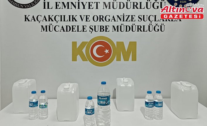 Samsun’da sahte içki operasyonunda 1 şüpheli yakalandı