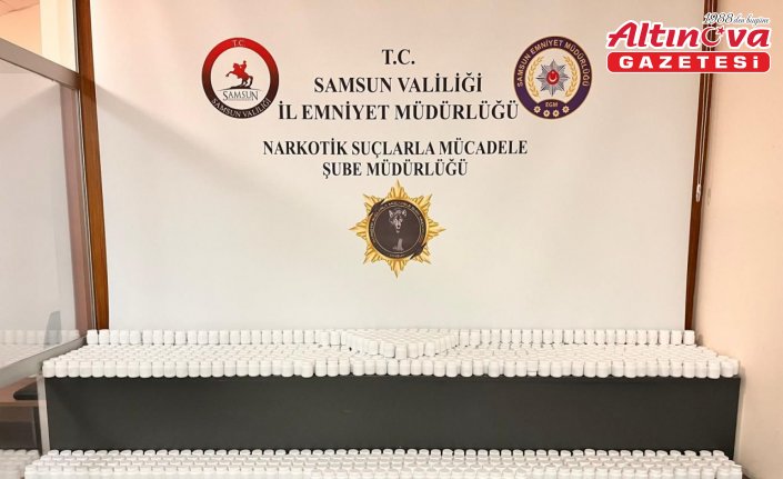 Samsun'da 68 bin 219 sentetik ecza hapı ele geçirildi