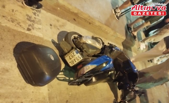Samsun'da devrilen motosikletin sürücüsü ağır yaralandı