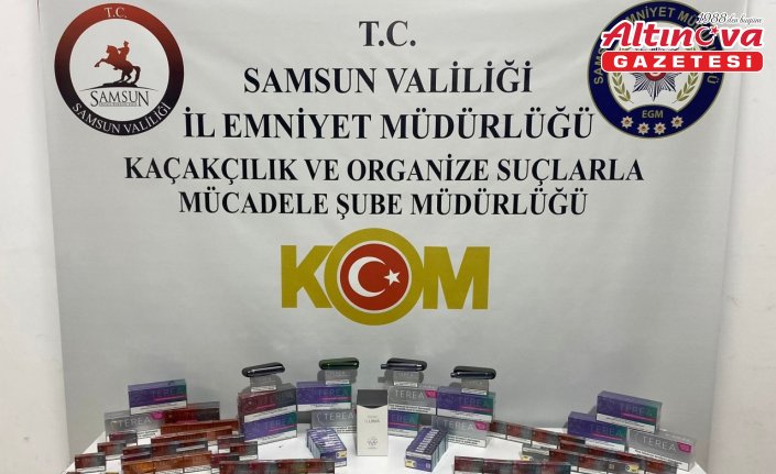 Samsun'da kaçak tütün ve elektronik sigara operasyonunda 4 kişi yakalandı