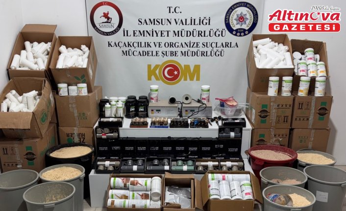 Samsun'da sahte zayıflama ve protein tozu üreten zanlı yakalandı