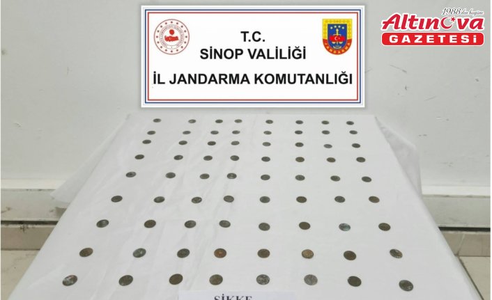 Sinop'ta kaçakçılık operasyonunda 72 sikke ele geçirildi