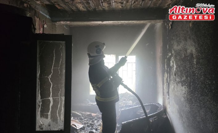 Tokat'ta çıkan yangında ev kullanılamaz hale geldi