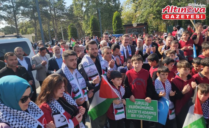 Amasya'da Gazze'ye destek yürüyüşü düzenlendi