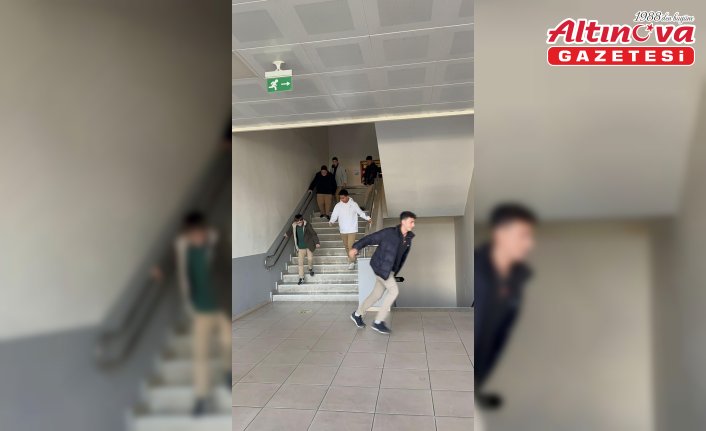 Bolu'da okullarda afet tatbikatı yapıldı