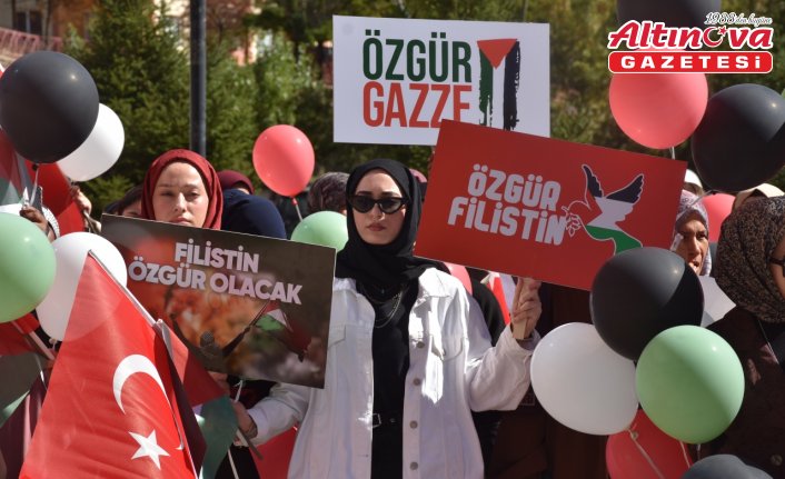 Gümüşhane ve Trabzon'da üniversite öğrencilerinden Filistin'e destek