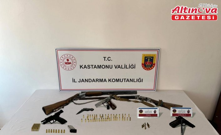 Kastamonu'da ruhsatsız silah operasyonunda 3 zanlı gözaltına alındı