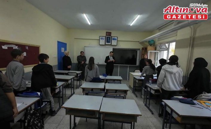 Kaymakam Doğancı'dan LGS sınavına hazırlanan öğrencilere moral ziyareti