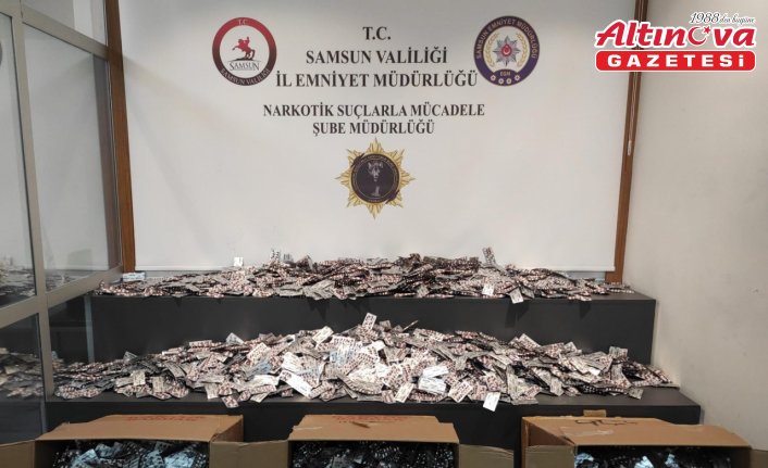 Samsun'da 110 bin 600 uyuşturucu hap ele geçirildi