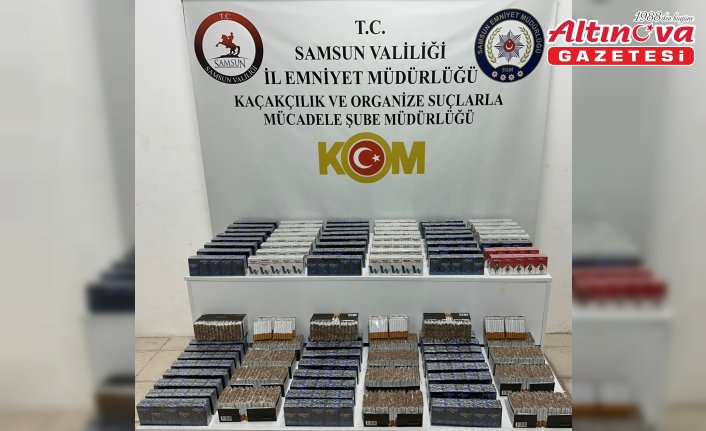 Samsun'da 19 bin 300 dolu makaron ele geçirildi