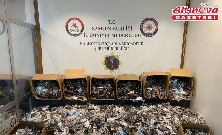 Samsun'da 215 bin uyuşturucu hap ele geçirildi