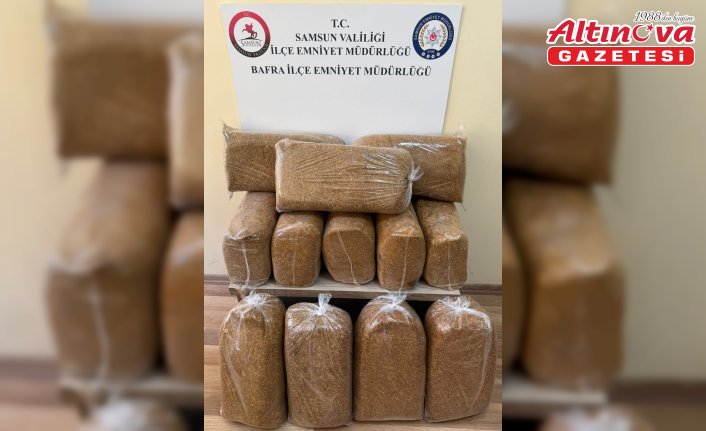 Bafra'da 60 kilogram kaçak tütün ele geçirildi