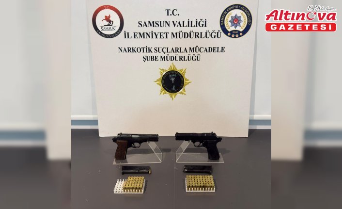 Samsun'da ruhsatsız silah operasyonunda 2 zanlı yakalandı