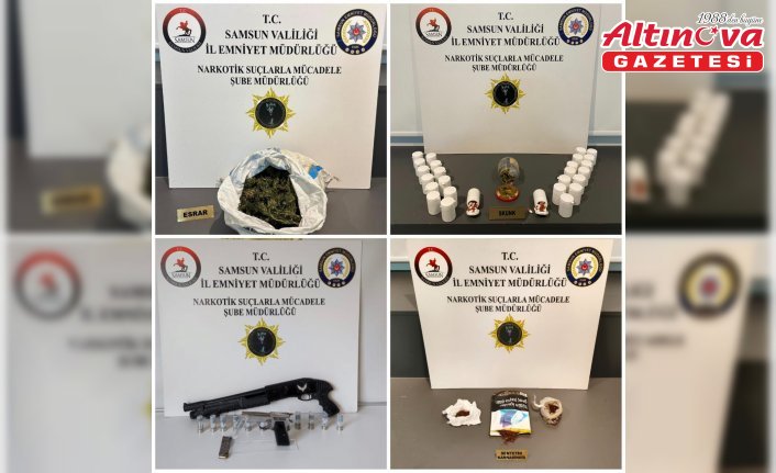 Samsun'da uyuşturucu operasyonunda 4 zanlı yakalandı