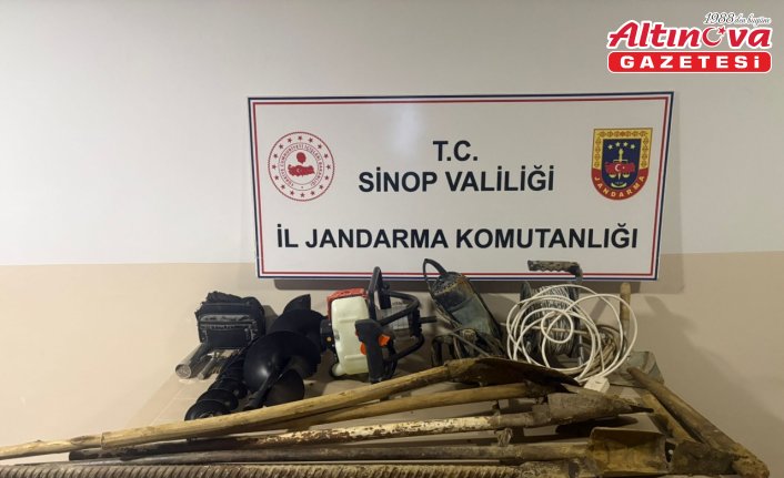 Sinop'ta kaçak kazı operasyonunda 8 şüpheli yakalandı
