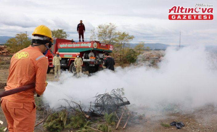 Taşköprü'de yangın tatbikatı yapıldı
