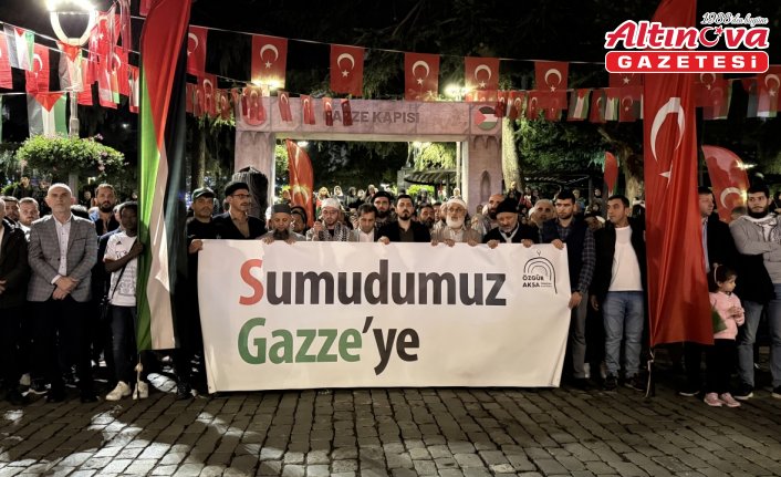 Trabzon'da İsrail'in Küresel Sumud Filosu'na saldırısı protesto edildi