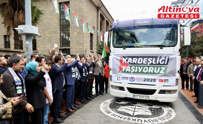 Trabzon'dan Gazze'ye 250 ton insani yardım malzemesi gönderildi
