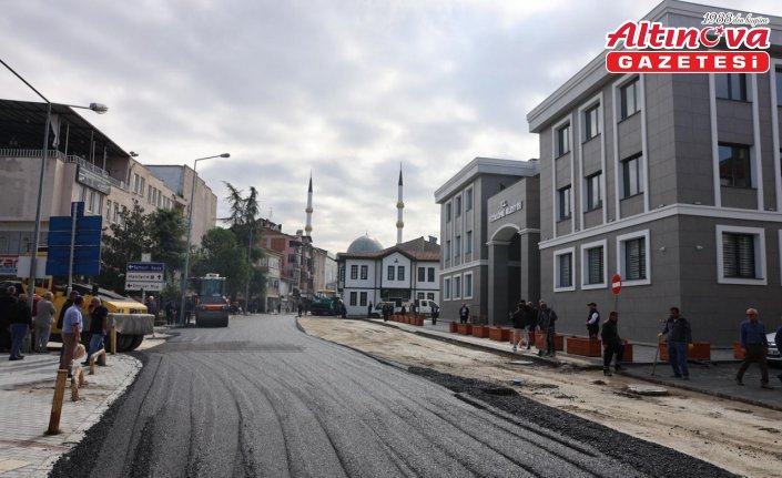 Vezirköprü’de yol yapım çalışmaları sürüyor