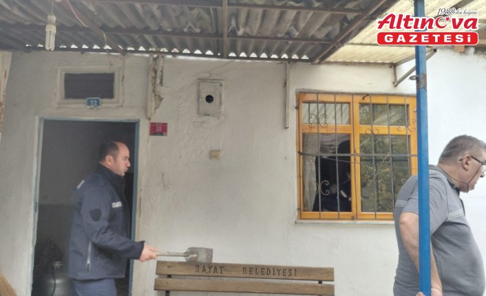 Bayat ilçesinde evde çıkan yangın söndürüldü