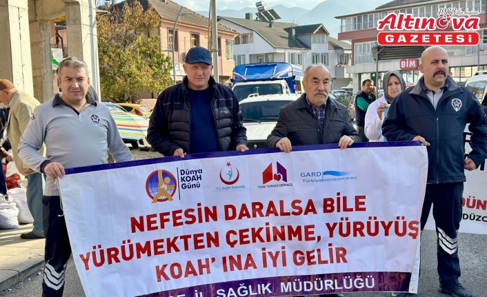 Düzce'de diyabet ve KOAH hastalığı için farkındalık yürüyüşü gerçekleştirildi