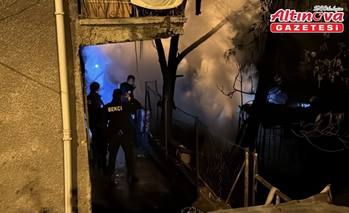 Karabük'te bahçede çıkan yangına müdahale eden itfaiye eri yaralandı