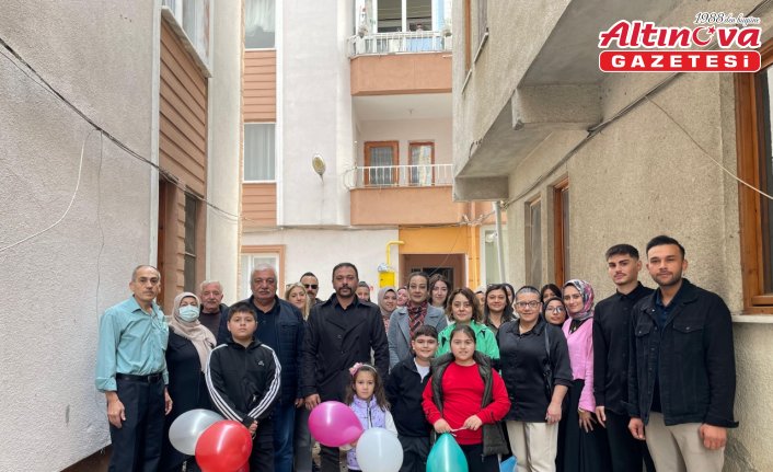 MHP Alaçam'dan tedavisi tamamlanan Talha Kağan'a geçmiş olsun ziyareti