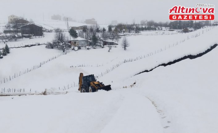 Ordu'nun yüksek kesimlerinde karla mücadele sürüyor