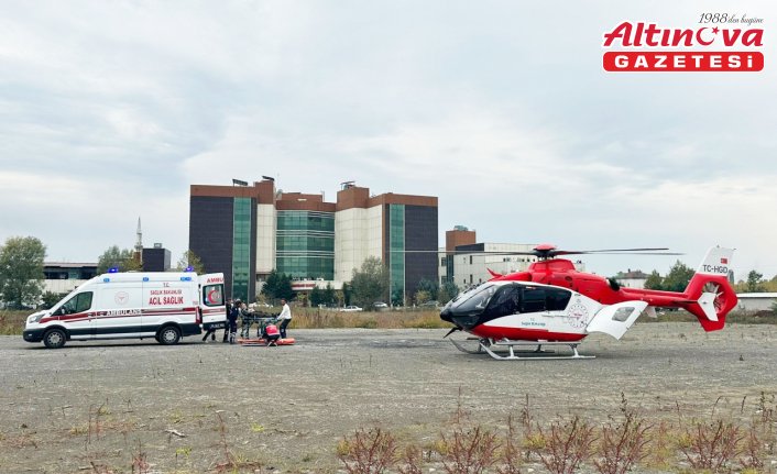 Samsun'da ambulans helikopter kalp pili ihtiyacı olan hasta için havalandı