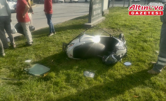 Samsun'da ciple çarpışan motosikletteki çift ağır yaralandı