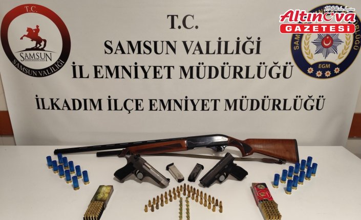 Samsun'da düzenlenen operasyonda ruhsatsız silah bulunduran zanlı yakalandı