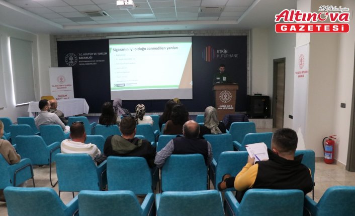 Samsun'da Kütüphane çalışanlarına tütün bağımlılığı eğitimi verildi