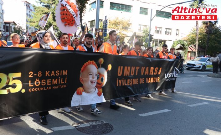 Samsun'da LÖSEV farkındalık yürüyüşü düzenledi
