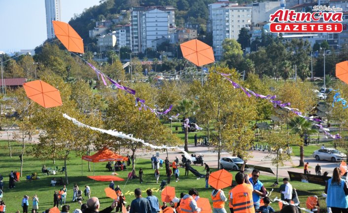 Samsun'da LÖSEV Turuncu Uçurtma Şenliği düzenledi