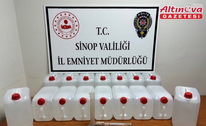 Sinop'ta 80 litre etil alkol ele geçirildi