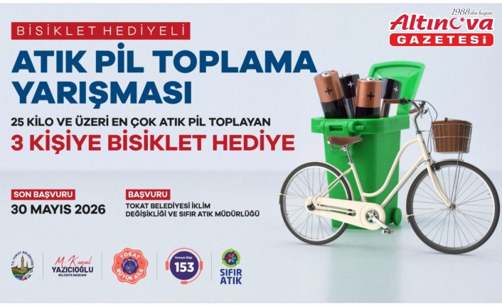 Tokat'ta atık pil toplama yarışması düzenleniyor