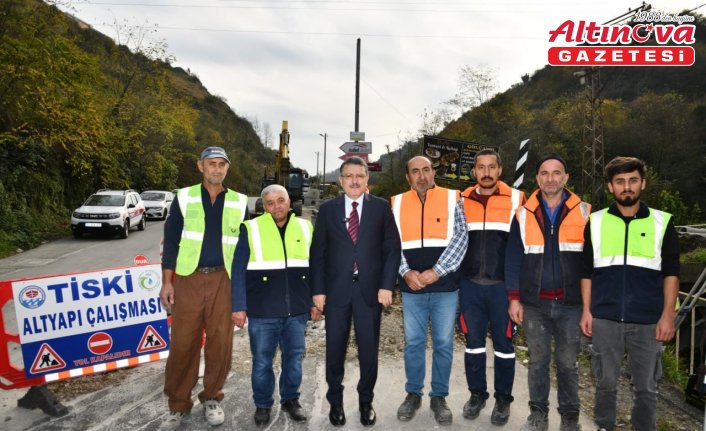 Trabzon'da 1300 metrelik kanalizasyon hattı yapılıyor
