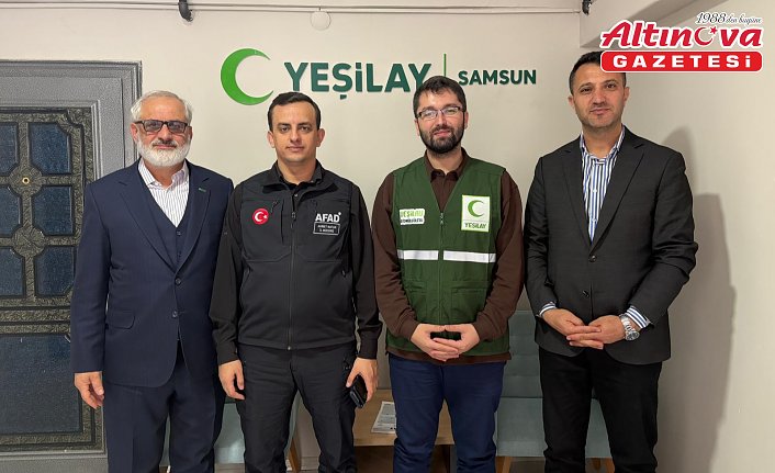 AFAD Samsun İl Müdürü Matur'dan Yeşilay Samsun Şubesine ziyaret