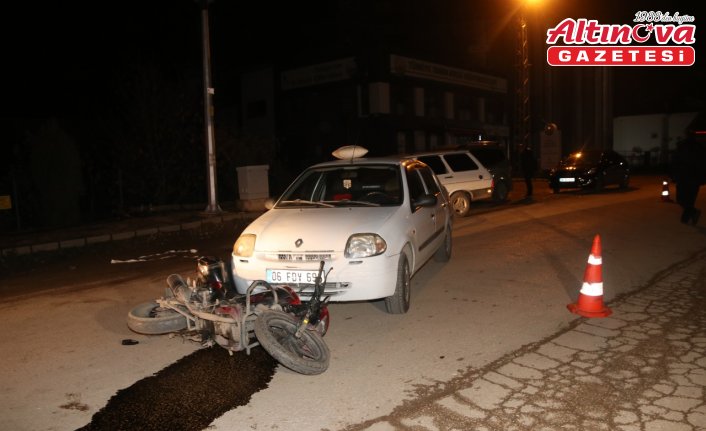 Amasya'da otomobil ile motosikletin çarpışması sonucu 2 kişi yaralandı