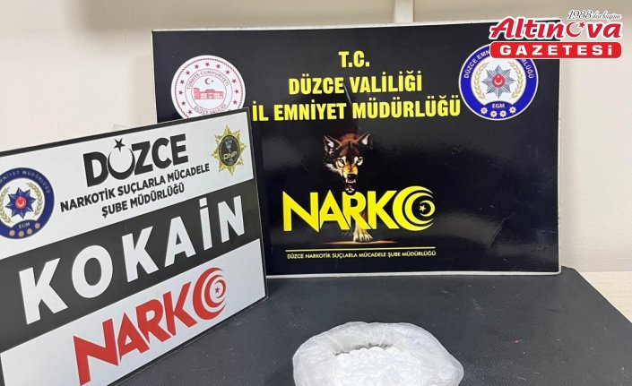 Düzce'de üzerinde kokain ele geçirilen zanlı tutuklandı