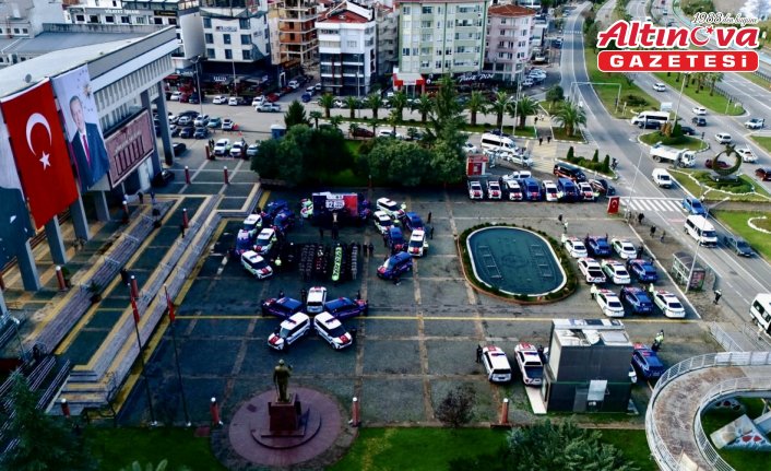 Giresun'da jandarma ve polise tahsis edilen 92 araç hizmete alındı