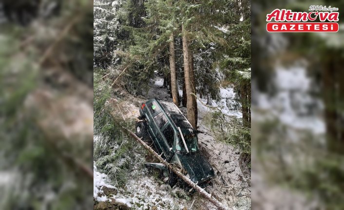 Giresun'da uçuruma düşen cipteki 5 kişi yaralandı