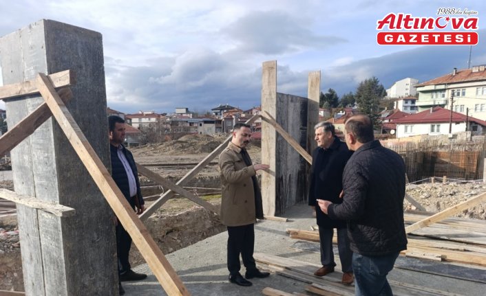 Havza Kaymakamı Ayvat, Kur'an kursu ve Müftülük binası inşaatlarını inceledi