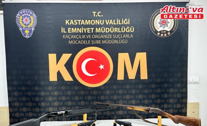 Kastamonu'da ruhsatsız silah operasyonunda 8 zanlı yakalandı