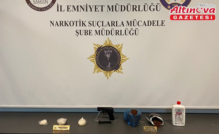 Samsun'da bir binanın çatı katında uyuşturucu madde ele geçirildi