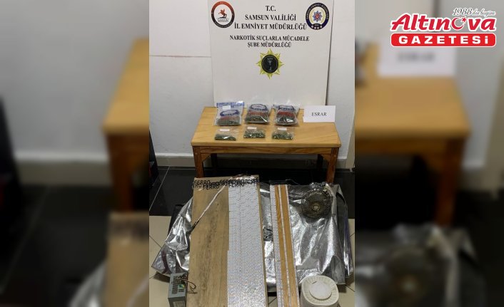 Samsun'da bağ evine iklimlendirme sistemi kurup uyuşturucu üreten zanlı yakalandı