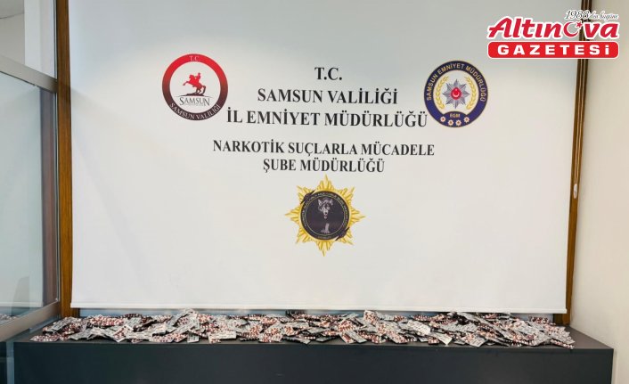 Samsun'da ikametinde 10 binden fazla sentetik uyuşturucu bulunan zanlı yakalandı